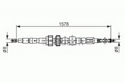 BOSCH 1987482243 -  Трос, стояночная тормозная система