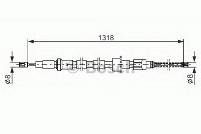 BOSCH 1987482244 -  Трос, стояночная тормозная система