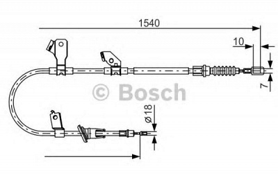 BOSCH 1987482271 -  Трос, стояночная тормозная система