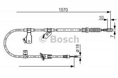 BOSCH 1987482272 -  Трос, стояночная тормозная система