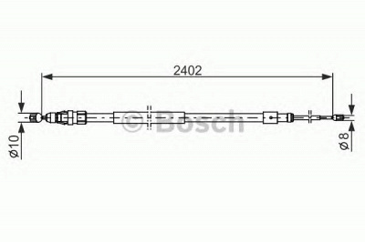 BOSCH 1987482276 -  Трос, стояночная тормозная система