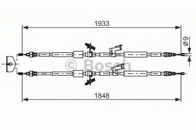 BOSCH 1987482280 -  Трос, стояночная тормозная система