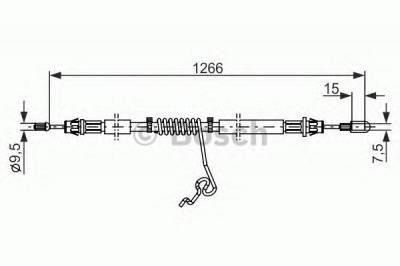 BOSCH 1987482281 -  Трос, стояночная тормозная система