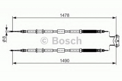 BOSCH 1987482282 -  Трос, стояночная тормозная система