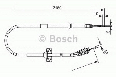 BOSCH 1987482284 -  Трос, стояночная тормозная система
