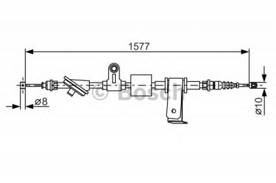 BOSCH 1987482286 -  Трос, стояночная тормозная система