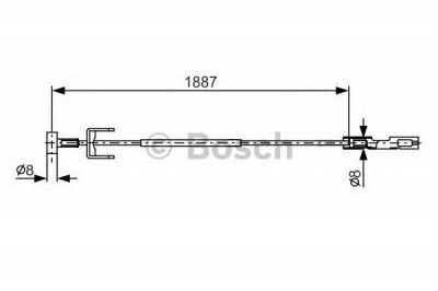 BOSCH 1987482292 -  Трос, стояночная тормозная система