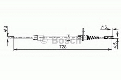 BOSCH 1987482301 -  Трос, стояночная тормозная система