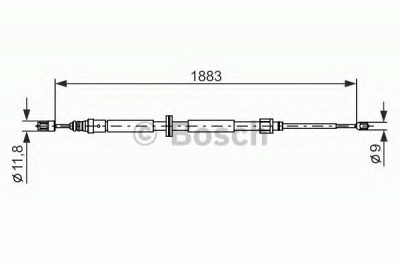 BOSCH 1987482302 -  Трос, стояночная тормозная система