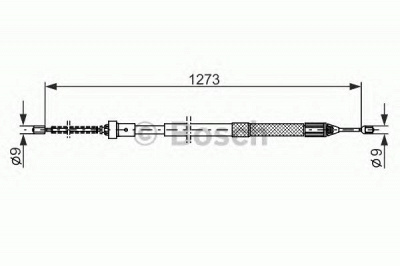 BOSCH 1987482308 -  Трос, стояночная тормозная система