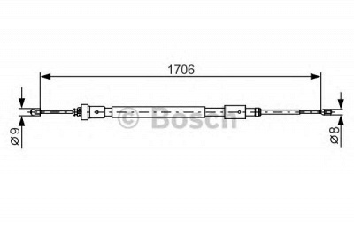 BOSCH 1987482316 -  Трос, стояночная тормозная система