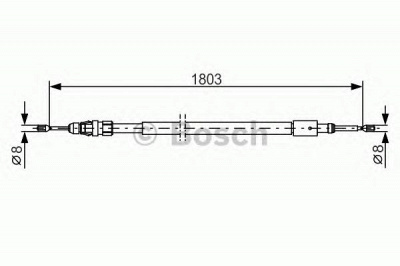 BOSCH 1987482317 -  Трос, стояночная тормозная система