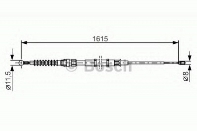BOSCH 1987482328 -  Трос, стояночная тормозная система
