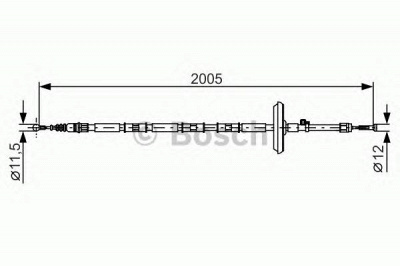 BOSCH 1987482333 -  Трос, стояночная тормозная система
