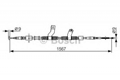 BOSCH 1987482354 -  Трос, стояночная тормозная система