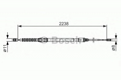BOSCH 1987482373 -  Трос, стояночная тормозная система
