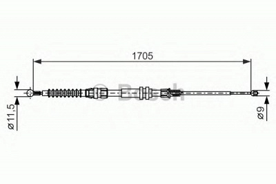 BOSCH 1987482377 -  Трос, стояночная тормозная система