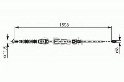 BOSCH 1987482379 -  Трос, стояночная тормозная система
