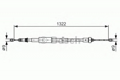 BOSCH 1987482385 -  Трос, стояночная тормозная система