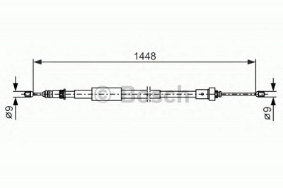 BOSCH 1987482386 -  Трос, стояночная тормозная система