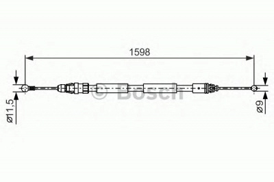BOSCH 1987482388 -  Трос, стояночная тормозная система
