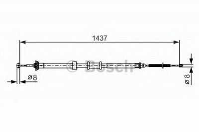 BOSCH 1987482391 -  Трос, стояночная тормозная система