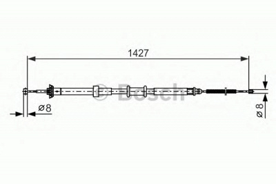 BOSCH 1987482392 -  Трос, стояночная тормозная система