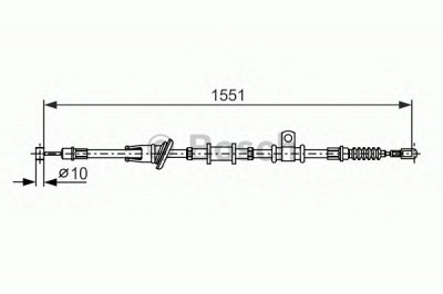 BOSCH 1987482400 -  Трос, стояночная тормозная система