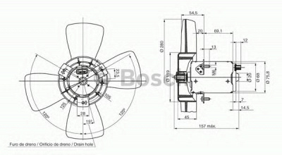 BOSCH 9130081032 -  Электродвигатель, вентилятор радиатора
