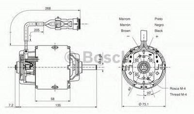 BOSCH 9130451123 -  Электродвигатель, вентиляция салона