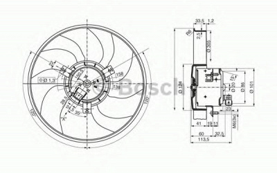 BOSCH 9130451136 -  Электродвигатель, вентилятор радиатора
