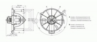 BOSCH 9130451143 -  Электродвигатель, вентилятор радиатора