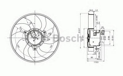 BOSCH 9130451165 -  Электродвигатель, вентилятор радиатора