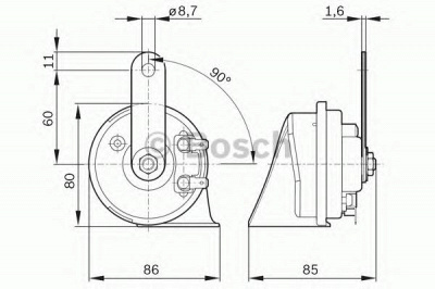 BOSCH 9320335007 -  Звуковой сигнал| Звуковой сигнал