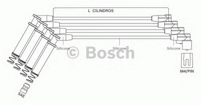 BOSCH f00099c012 -  Комплект проводов зажигания