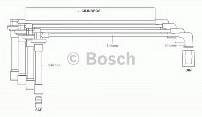 BOSCH f00099c106 - Комплект проводов зажигания