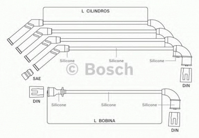 BOSCH f00099c114 - Комплект проводов зажигания