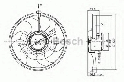 BOSCH f006b10257 -  Электродвигатель, вентилятор радиатора