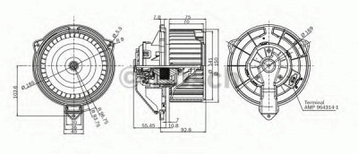 BOSCH f006b10310 -  Электродвигатель, вентиляция салона