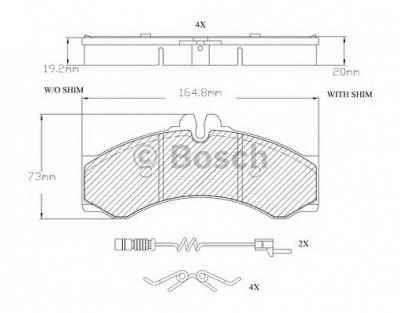 BOSCH f03a150009 -  Комплект тормозных колодок, дисковый тормоз