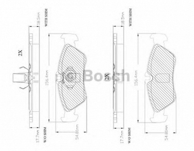 BOSCH f03a150010 -  Комплект тормозных колодок, дисковый тормоз