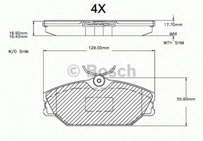 BOSCH f03a150015 -  Комплект тормозных колодок, дисковый тормоз