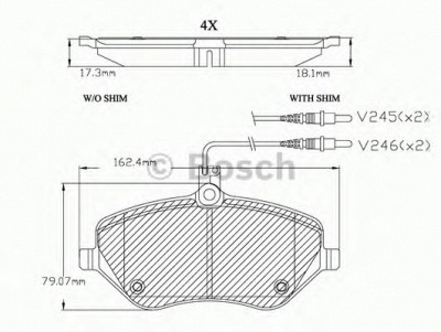 BOSCH f03a150029 -  Комплект тормозных колодок, дисковый тормоз