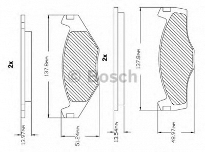 BOSCH f03b150000 -  Комплект тормозных колодок, дисковый тормоз