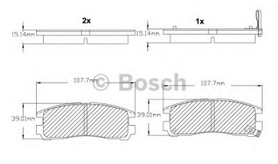 BOSCH f03b150003 -  Комплект тормозных колодок, дисковый тормоз