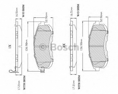 BOSCH f03b150004 -  Комплект тормозных колодок, дисковый тормоз