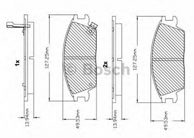 BOSCH f03b150007 -  Комплект тормозных колодок, дисковый тормоз
