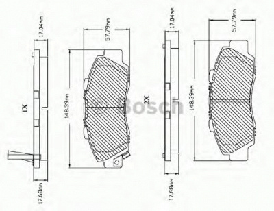 BOSCH f03b150016 -  Комплект тормозных колодок, дисковый тормоз