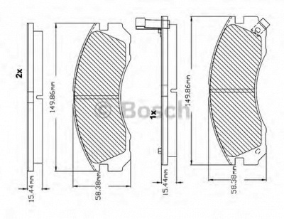 BOSCH f03b150017 -  Комплект тормозных колодок, дисковый тормоз