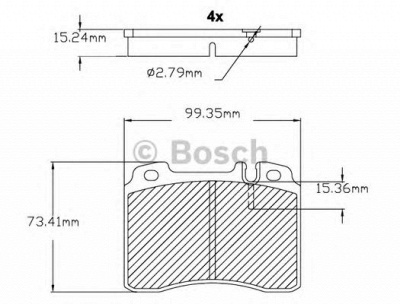 BOSCH f03b150022 -  Комплект тормозных колодок, дисковый тормоз